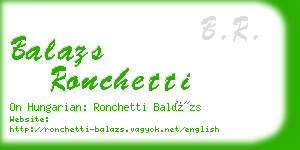 balazs ronchetti business card